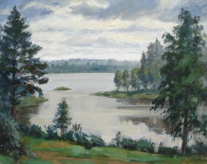 172 Утро на Селигере 40х50, х.,м., 2015