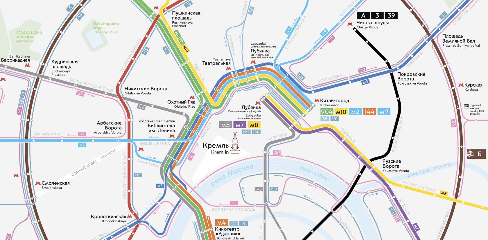 Схема движения автобусов по москве