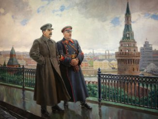 И.В. Сталин и К.Е. Ворошилов в Кремле