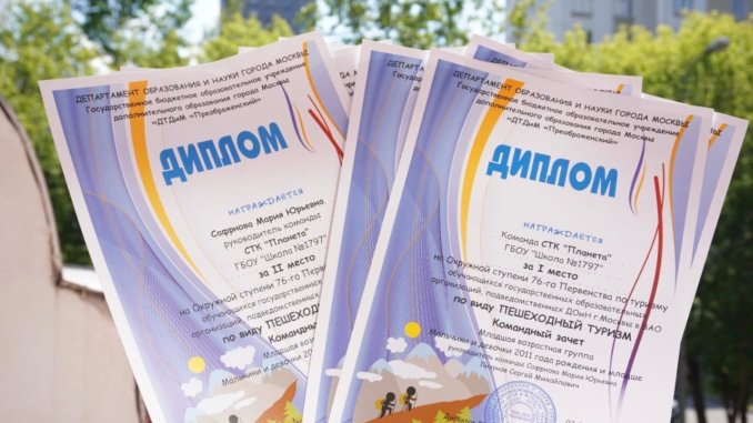 грамоты команда спортивно-туристического клуба «Планета»