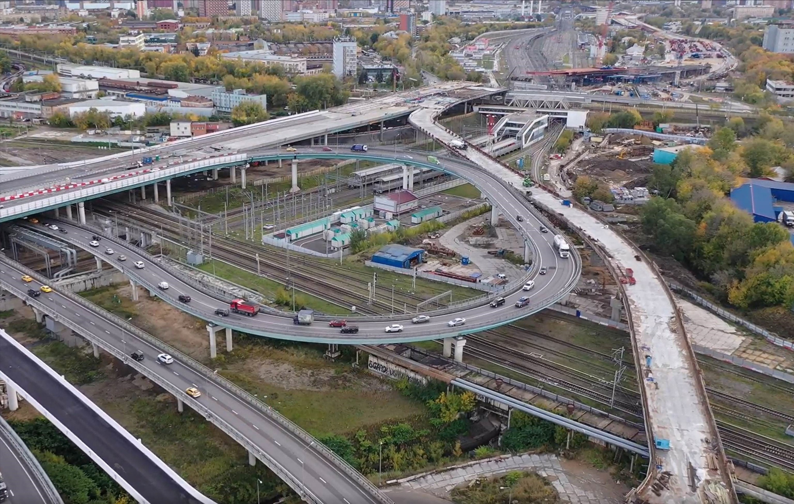 Эстакада Южного участка Московского скоростного диаметра