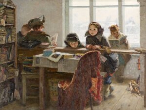 в сельской библиотеке